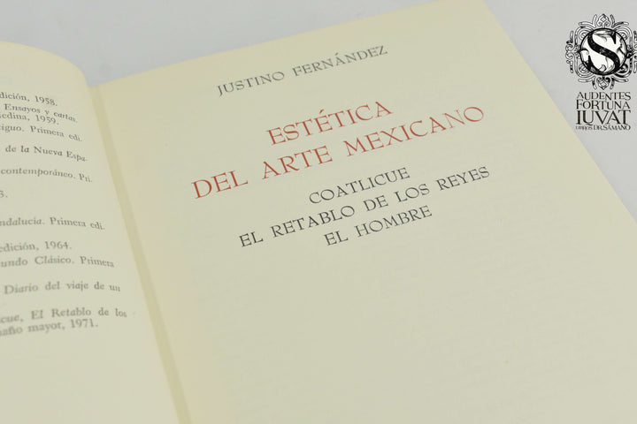 ESTÉTICA DEL ARTE MEXICANO -  Justino Fernández