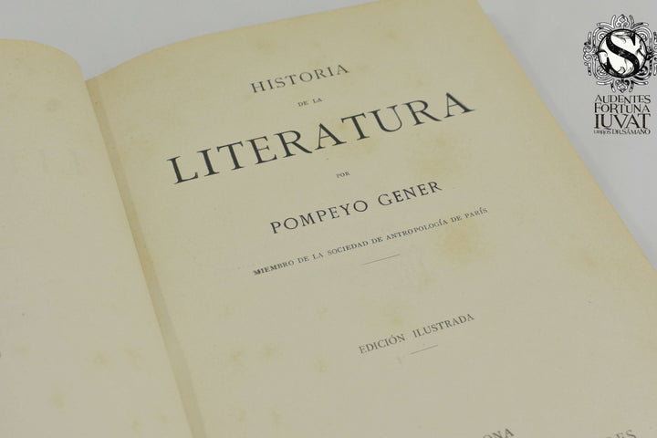 HISTORIA DE LA LITERATURA - Pompeyo Gener