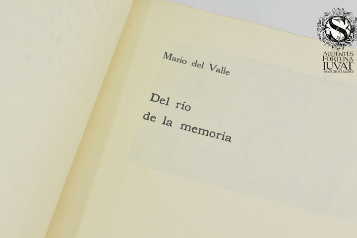 DEL RÍO DE LA MEMORIA - Mario del Valle