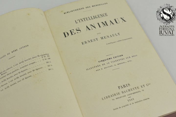 L'INTELLIGENCE DES ANIMAUX - Ernest Menault