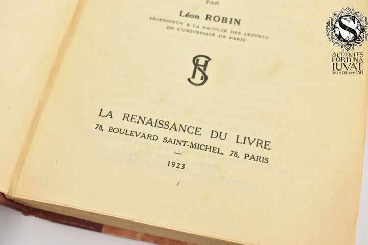 LA PENSEE GRECQUE -  Leon Robib