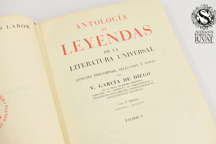 ANTOLOGÍA DE LEYENDAS DE LA LITERATURA UNIVERSAL - Selección V. García de Diego