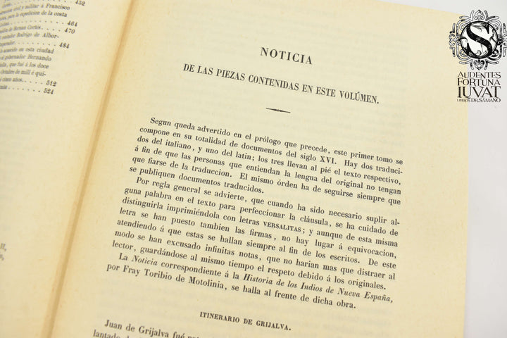 COLECCIÓN DE DOCUMENTOS PARA LA HISTORIA DE MÉXICO -  Joaquín García Icazbalceta