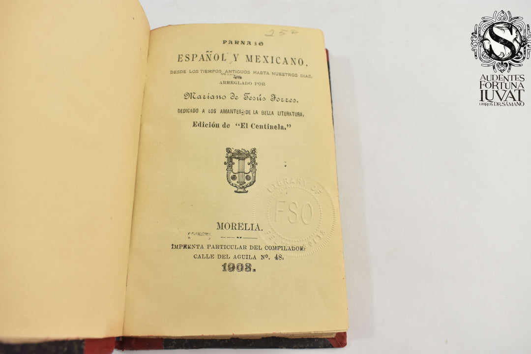 PARNASO ESPAÑOL Y MEXICANO -  Mariano de Jesús Torres