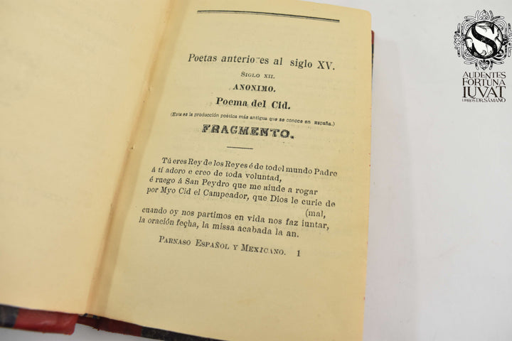 PARNASO ESPAÑOL Y MEXICANO -  Mariano de Jesús Torres