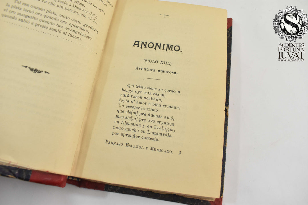 PARNASO ESPAÑOL Y MEXICANO -  Mariano de Jesús Torres