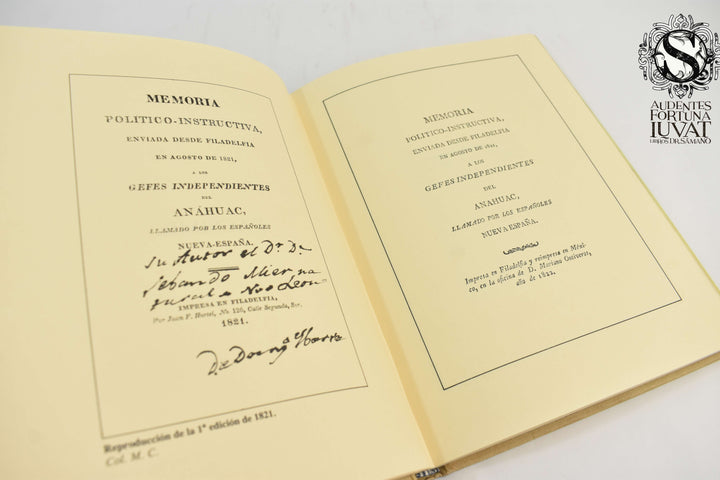 MEMORIA POLÍTICO- INSTRUCTIVA - Salvador Teresa de Mier