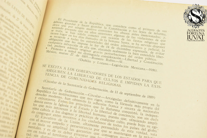 LA CUESTIÓN RELIGIOSA EN MÉXICO - J. Pérez Lugo