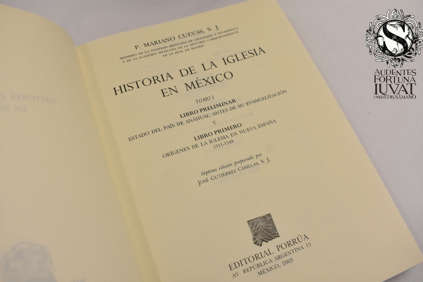 HISTORIA DE LA IGLESIA EN MÉXICO 5 Tomos - Mariano Cuevas