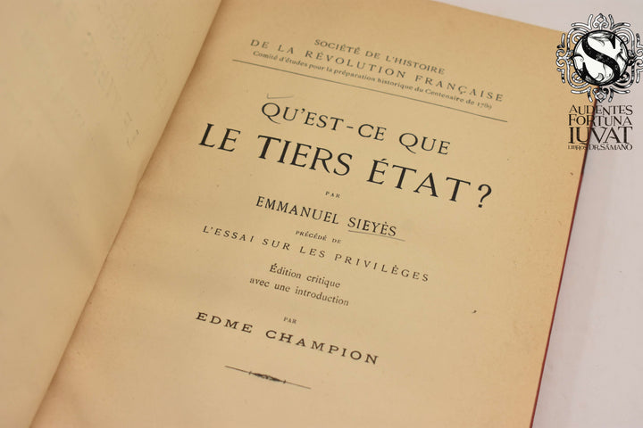 QU'EST-CE QUE LE TIERS ÉTAT - Emmanuel Sieyes