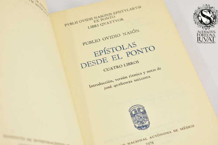 EPÍSTOLAS DESDE EL PONTO -  Publio Ovidio Nasón