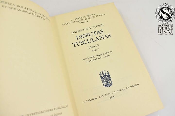 DISPUTAS TUSCULANAS 2 tomos - Ciceron