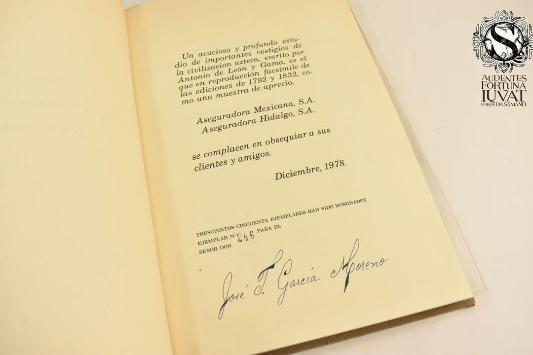 DESCRIPCIÓN HISTÓRICA Y CRONOLÓGICA DE LA DOS PIEDRAS - Antonio de Leon y Gama