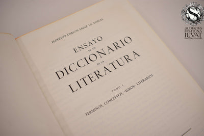 ENSAYO DE UN DICCIONARIO DE LA LITERATURA - Federico Carlos Sainz de Robles