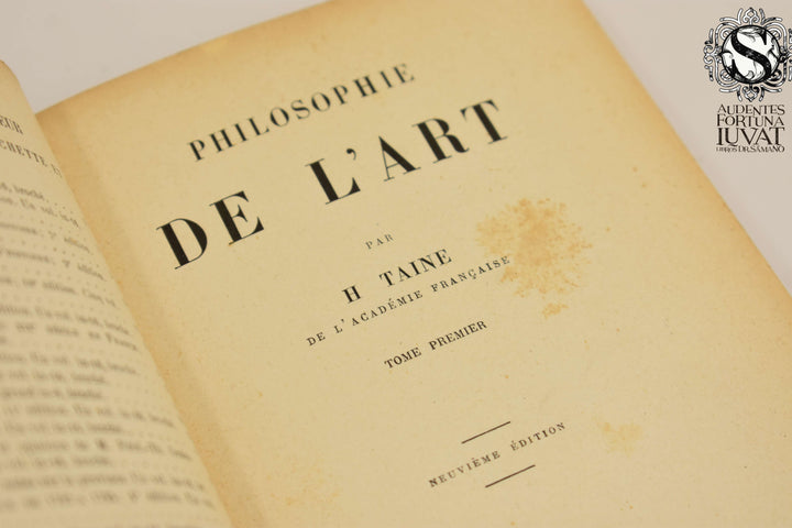 PHILOSOPHIE DE L'ART - H. Taine