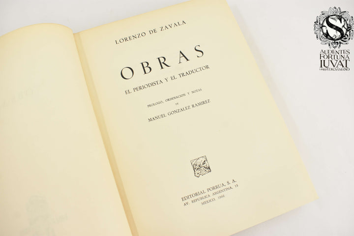 Obras: El periodista y El traductor - LORENZO DE ZAVALA