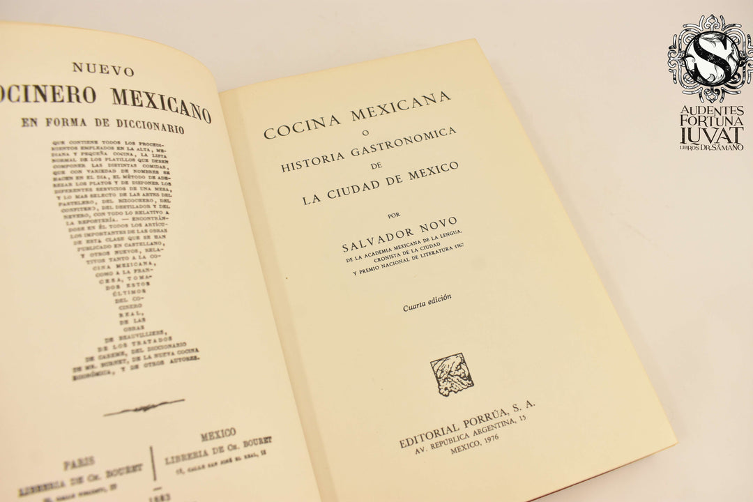 COCINA MEXICANA O HISTORIA DE LA GASTRONÓMICA DE LA CIUDAD DE MÉXICO - Salvador Novo