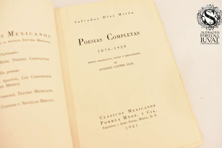 POESÍAS COMPLETAS 1876-1928 - Salvador Díaz Mirón