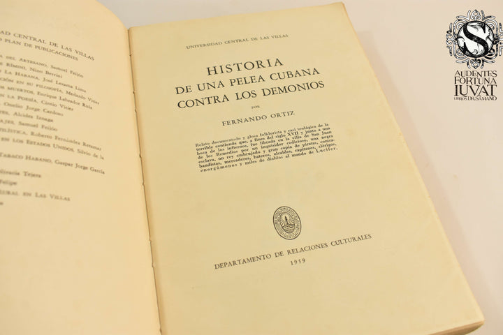 HISTORIA DE UNA PELEA CUBANA CONTRA LOS DEMONIOS - Fernando Ortiz