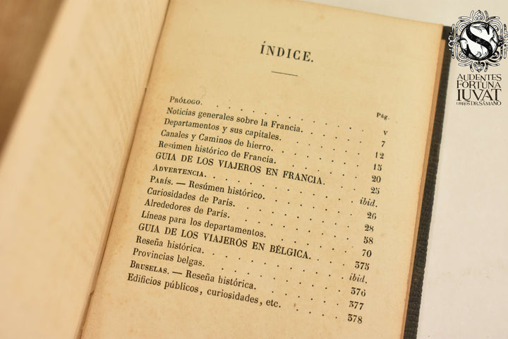MANUAL Ó SEA GUÍA DE LOS VIAJEROS EN FRANCIA Y BÉLGICA - D.E. Serrano de Wilson