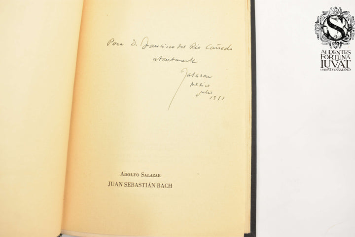 JUAN SEBASTIÁN BACH -  Adolfo Salazar