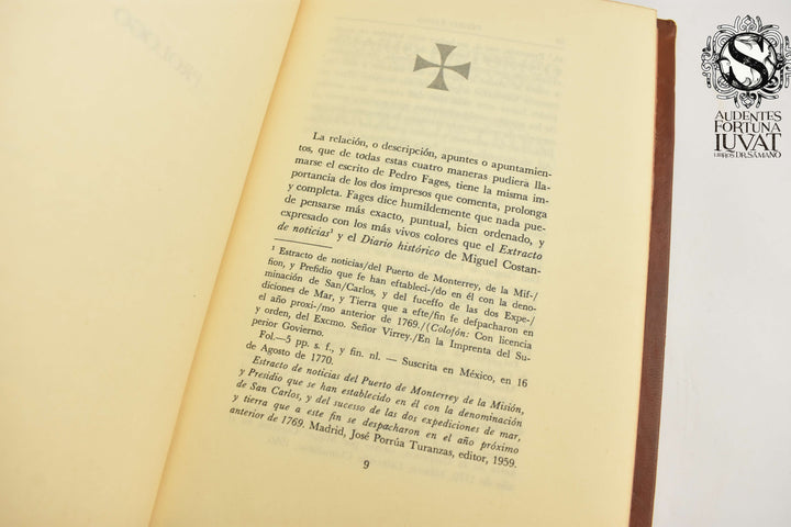 BREVE DESCRIPCIÓN HISTÓRICA POLÍTICA Y NATURAL DE LA ALTA CALIFORNIA 1770-1774