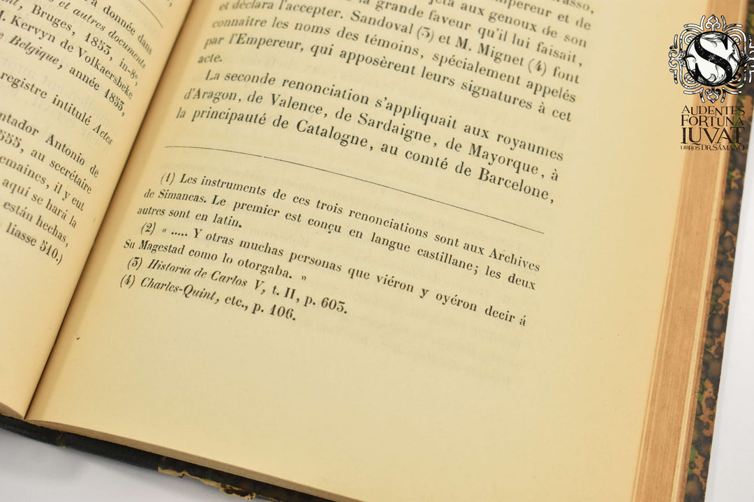 RETRAITE ET MORT DE CHARLES-QUINT AU MONASTERE DE YUSTE - M. Gachard