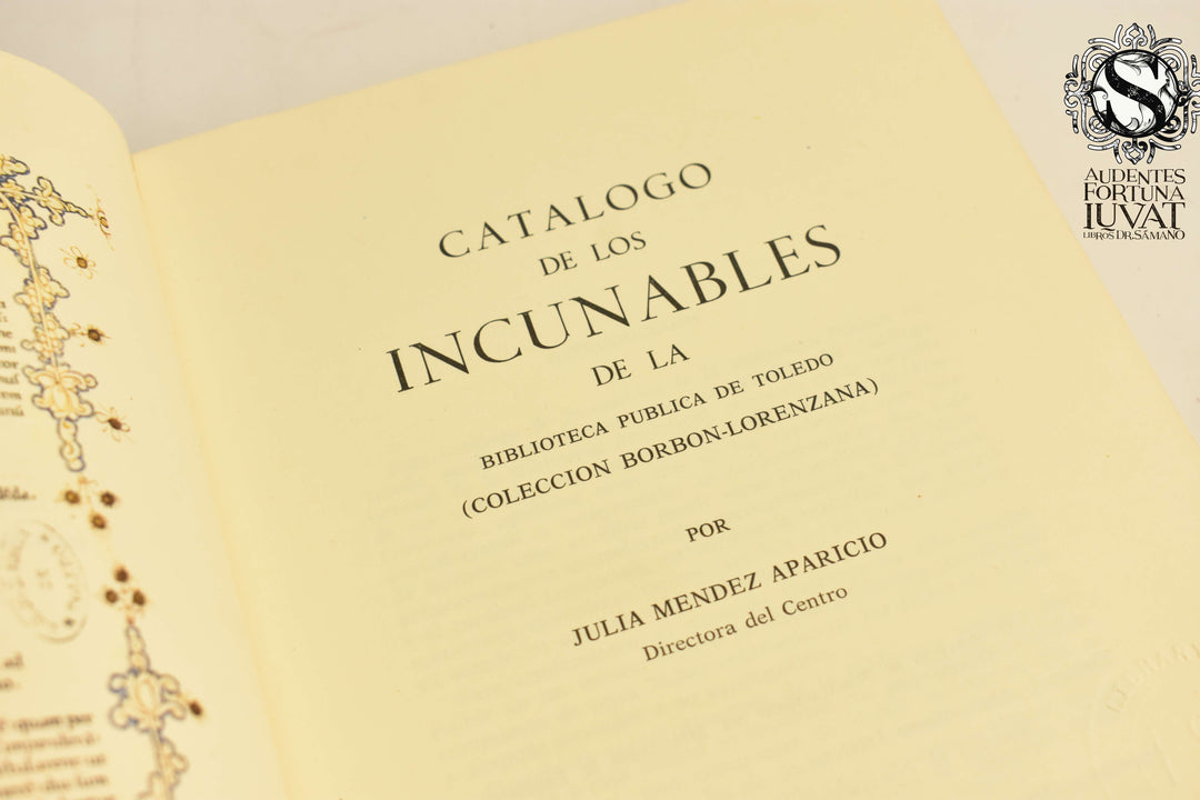 CATALOGO DE INCUNABLES -  Julia Mendez Aparicio