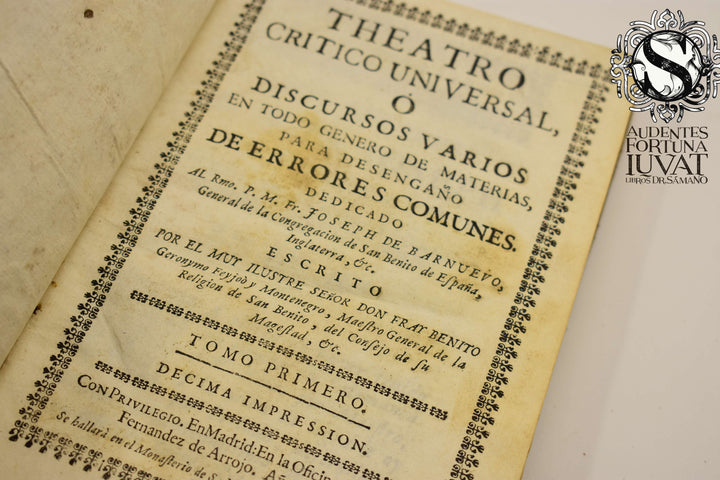 Theatro Critico Universal - FRAY BENITO GERONYMO FEYJOO