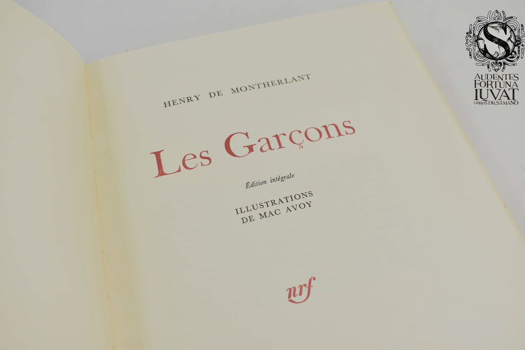 LES GARCONS - Henry de Montherlant