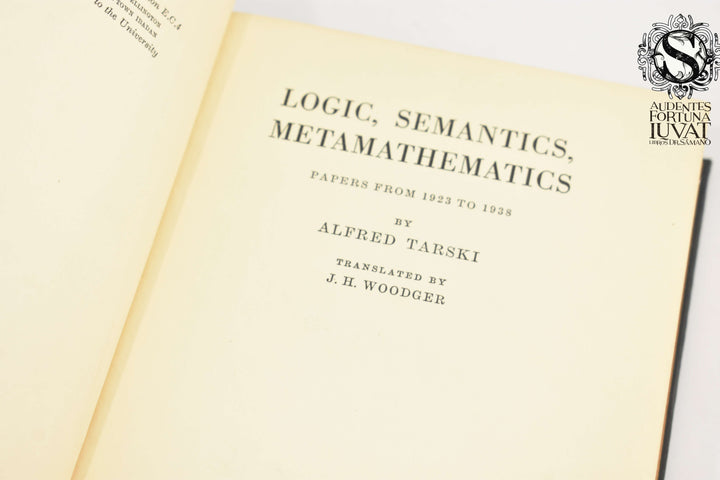 LOGIC, SEMANTICS, METAMATHEMATICS -  Alfred Tarski