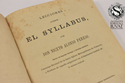 LECCIONES SOBRE EL SYLLABUS - Don Niceto Alonso Perujo