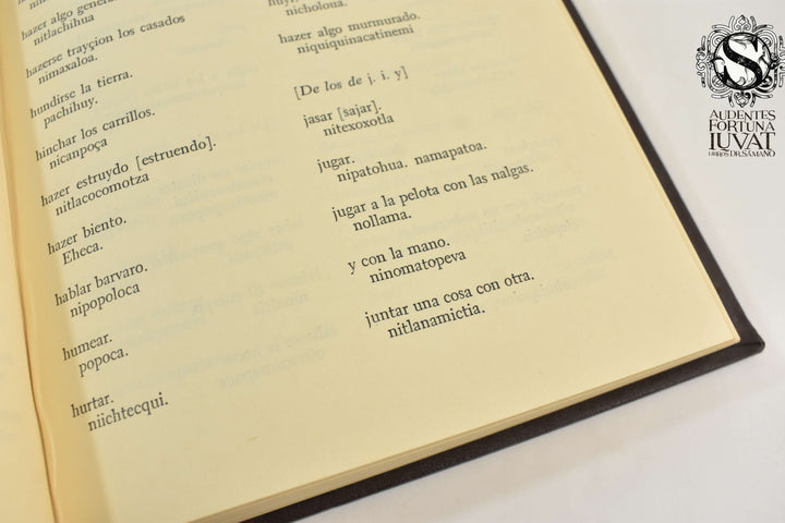 ARTE DE LA LENGUA MEXICANA Y VOCABULARIO - Andrés de Olmos