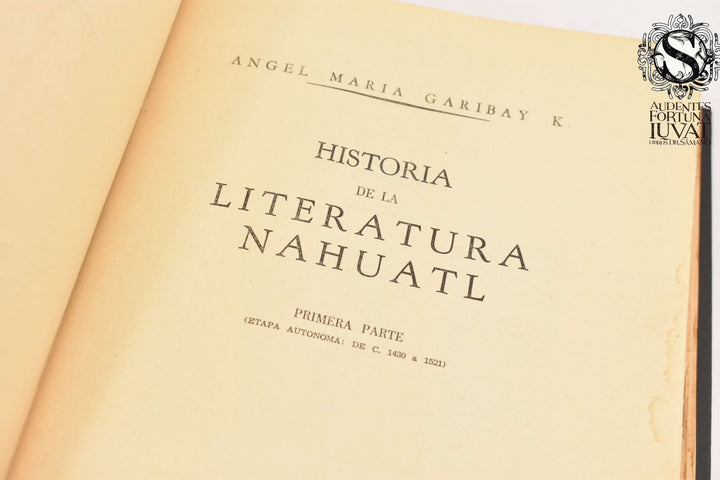 HISTORIA DE LA LITERATURA NAHUATL - María Garibay K.