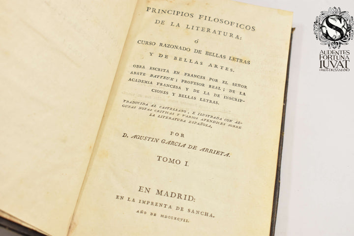 PRINCIPIOS FILOSÓFICOS DE LA LITERATURA - Abate Batteux