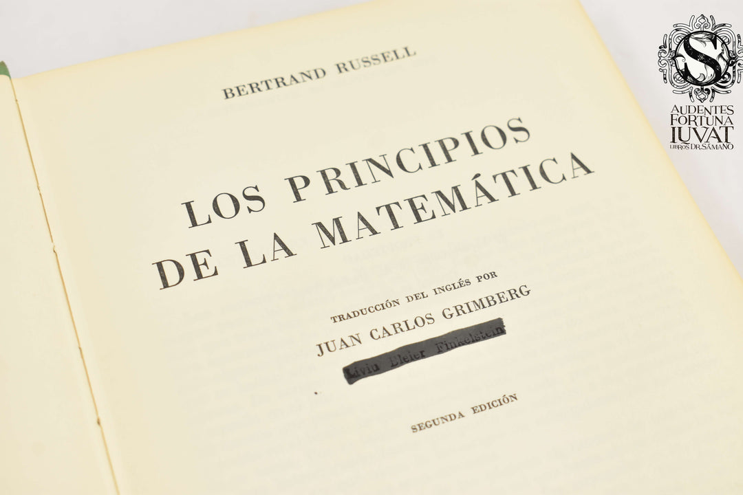 LOS PRINCIPIOS DE LA MATEMÁTICA - Bertrand Russell