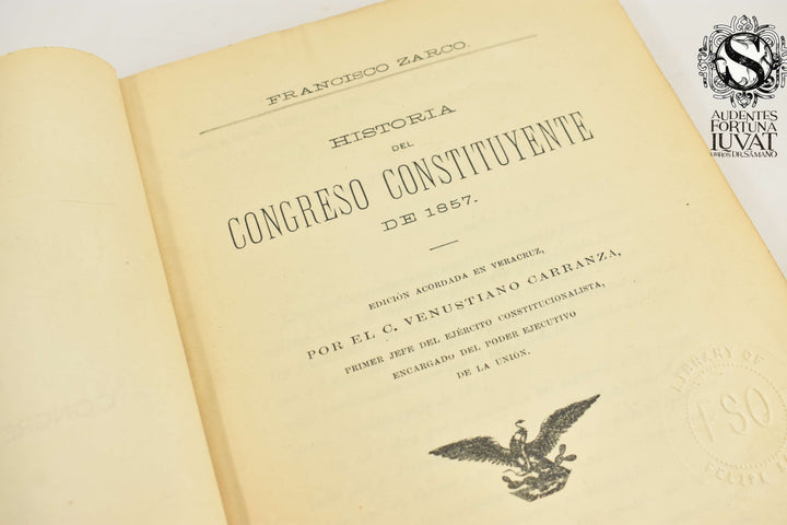 HISTORIA DEL CONGRESO CONSTITUYENTE DE 1857 - Francisco Zarco