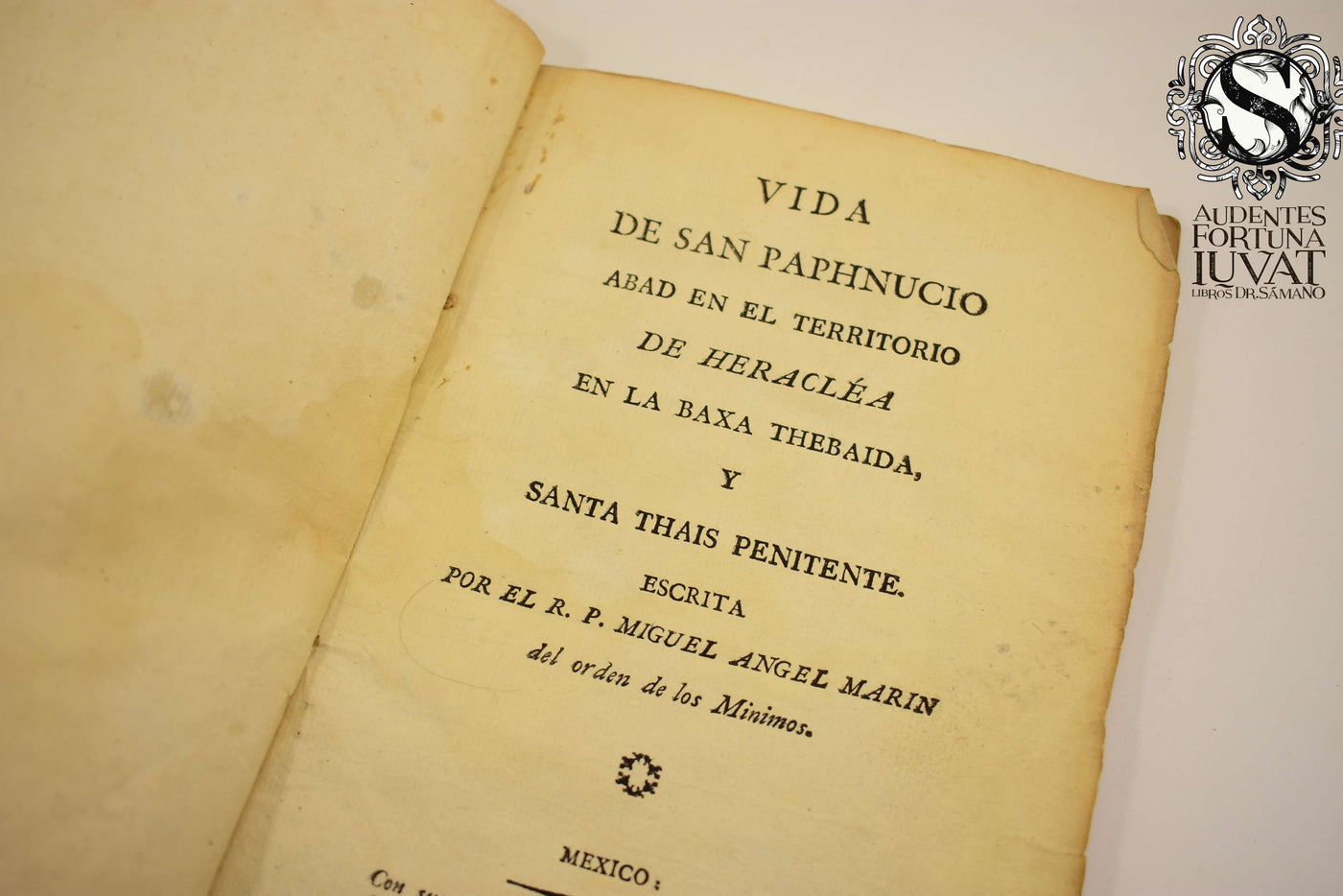 Vida de San Paphnucio - MIGUEL ÁNGEL MARIN