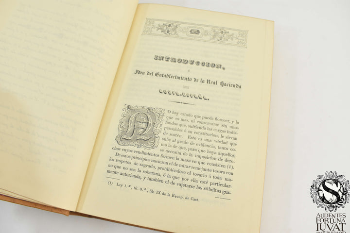 HISTORIA GENERAL DE REAL HACIENDA - Fabian de Fonseca y D. Carlos Urrutia