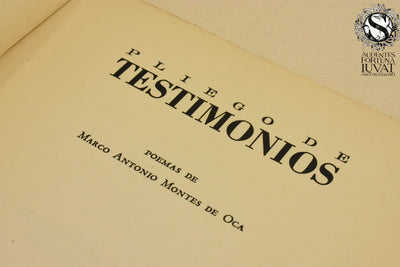 PLIEGO DE TESTIMONIOS - Antonio Montes de Oca