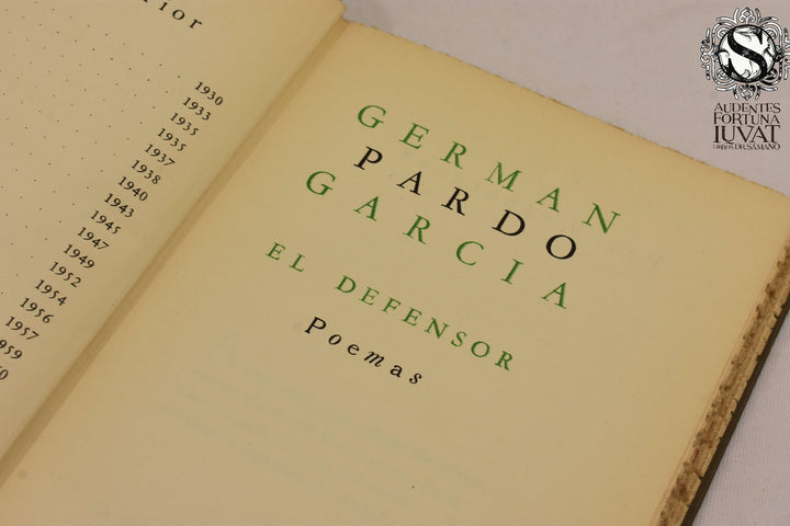 EL DEFENSOR, Poemas - German Pardo García
