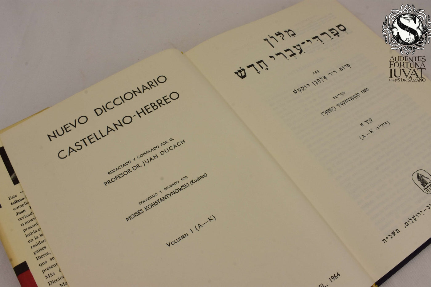 NUEVO DICCIONARIO CASTELLANO-HEBREO, 2 Vols. - Prof. Dr. Ducach