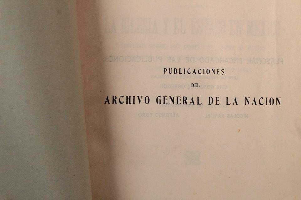 "La Iglesia y el estado en México" LIC. ALFONSO TORO