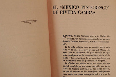 "México Pintoresco Artístico y Monumental" 3 volúmenes MANUEL RIVERA CAMBAS