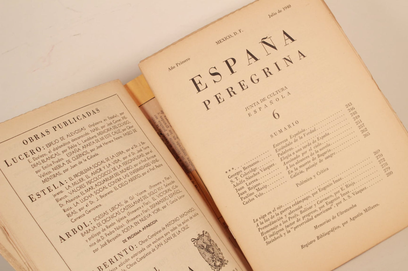 "España Peregrina" JOSÉ BERGAMÍN, JOSEP CARNER, JUAN LARREA