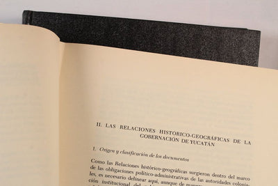 "Relaciones Histórico-geográficas de la Gobernación de Yucatán" (Mérida, Valladolid y Tabasco) 2 volúmenes